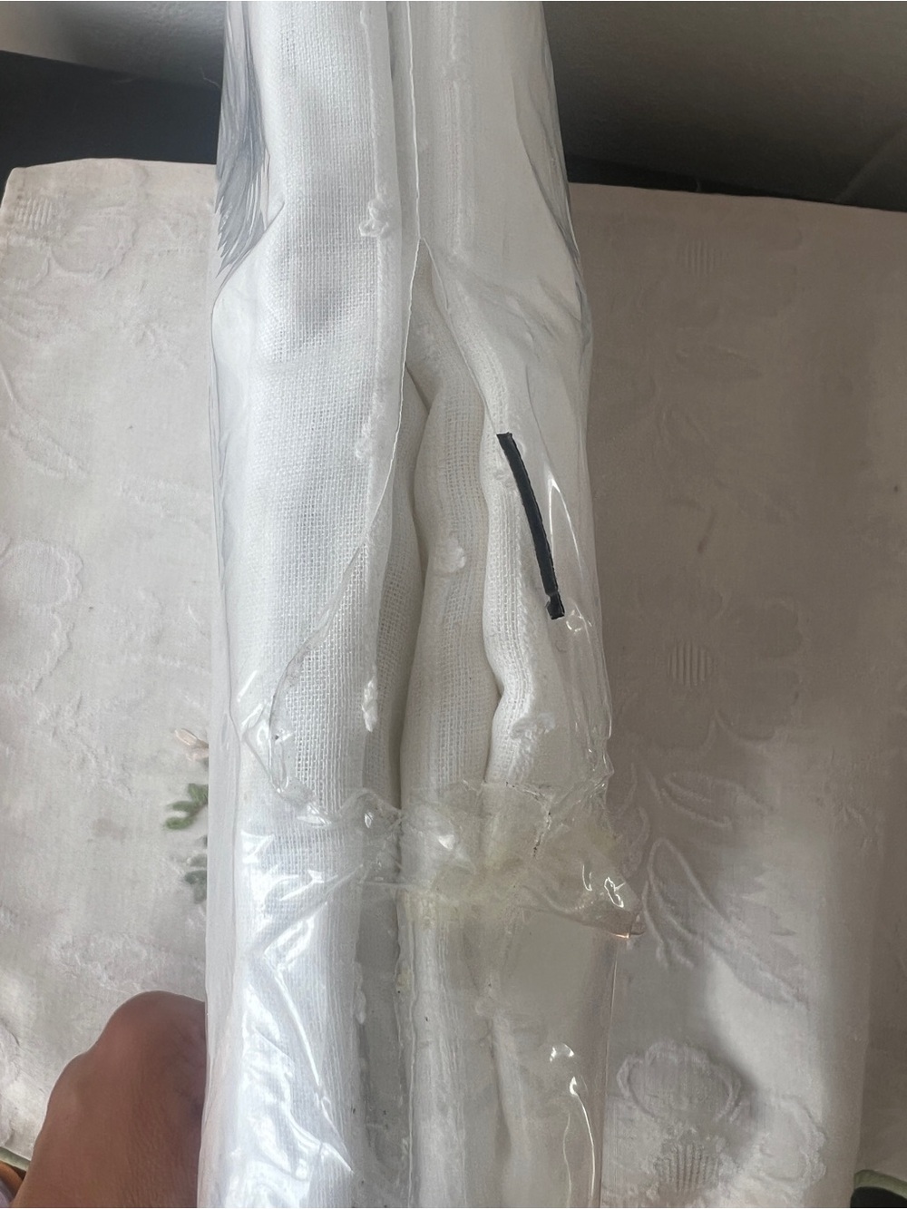 MATILDA Sheer Panel Curtains in White - Set of 2 - Picture 5 of 5